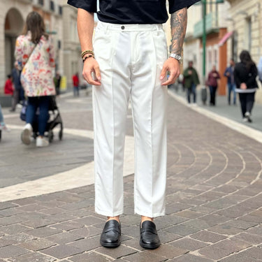 Pantalone gamba larga bianco - FLAG STORE